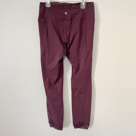 Lululemon Size 8 Purple Find Focus Mesh 7/8 Length Leggings Workout Athletic - Picture 4 of 8